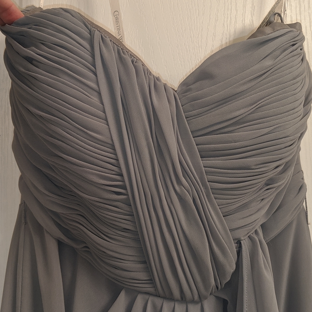 Christina Wu full length formal chiffon gown